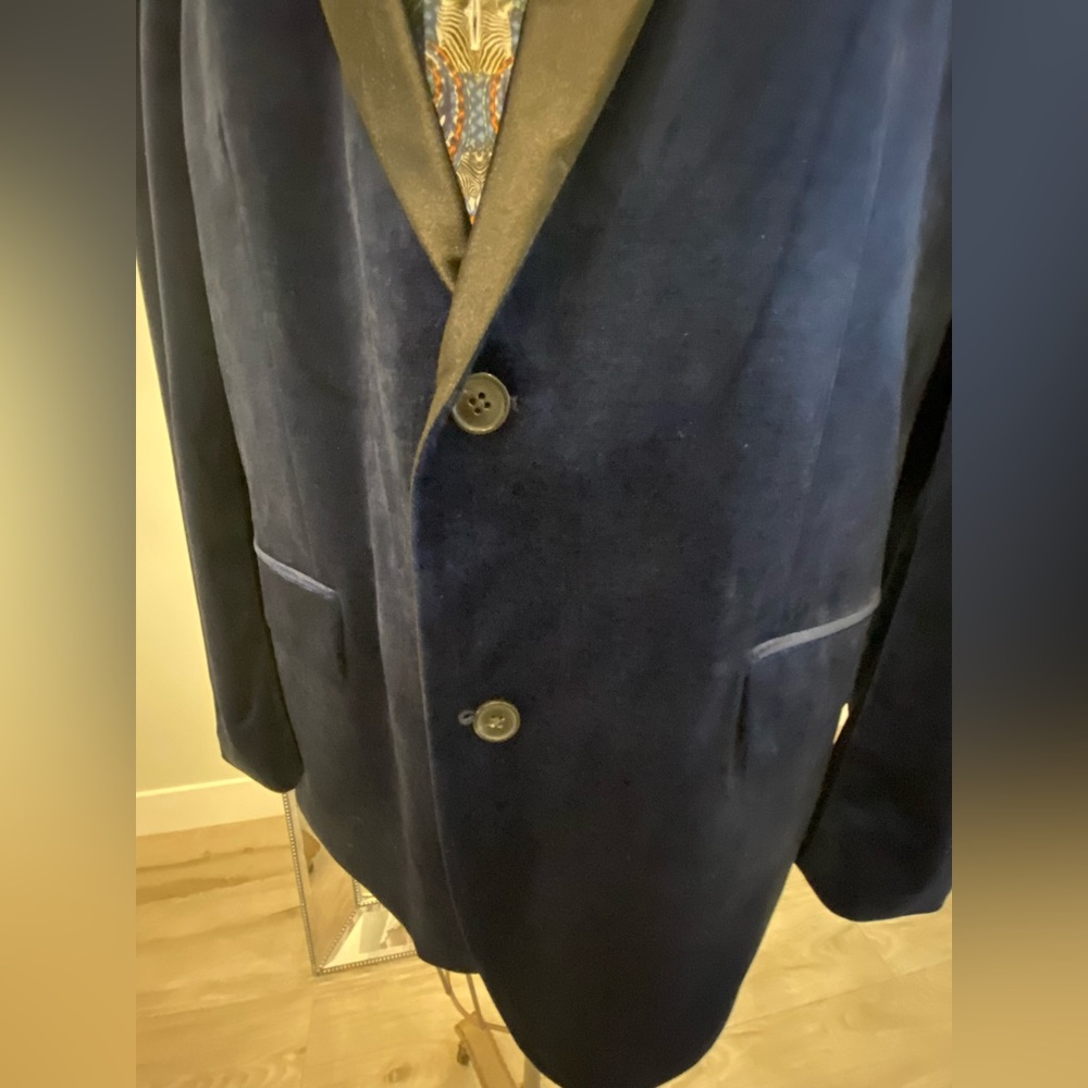 Inc International Concept Men’s New Velvet Jacket Blue - Picture 10 of 13
